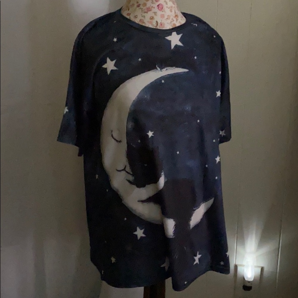 MOON & STARS COTTON PULLOVER TOP T SHIRT 3XL